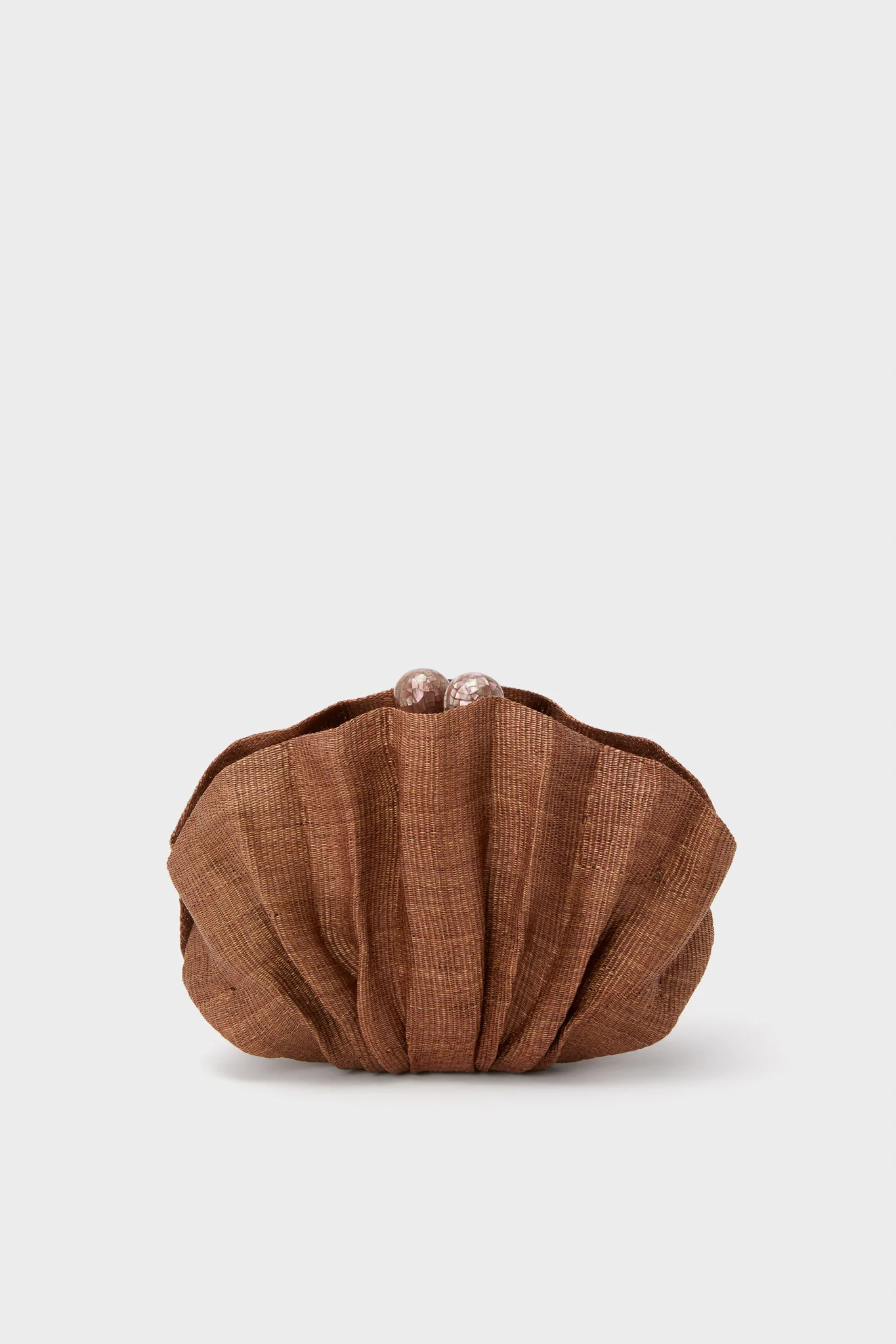 Cocoa Origami Scallop Clutch | Tuckernuck (US)