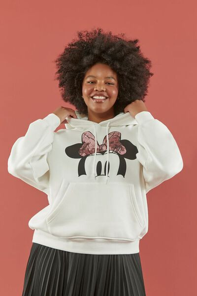 Plus Size Disney Sequin Minnie Mouse Hoodie | Forever 21 | Forever 21 (US)