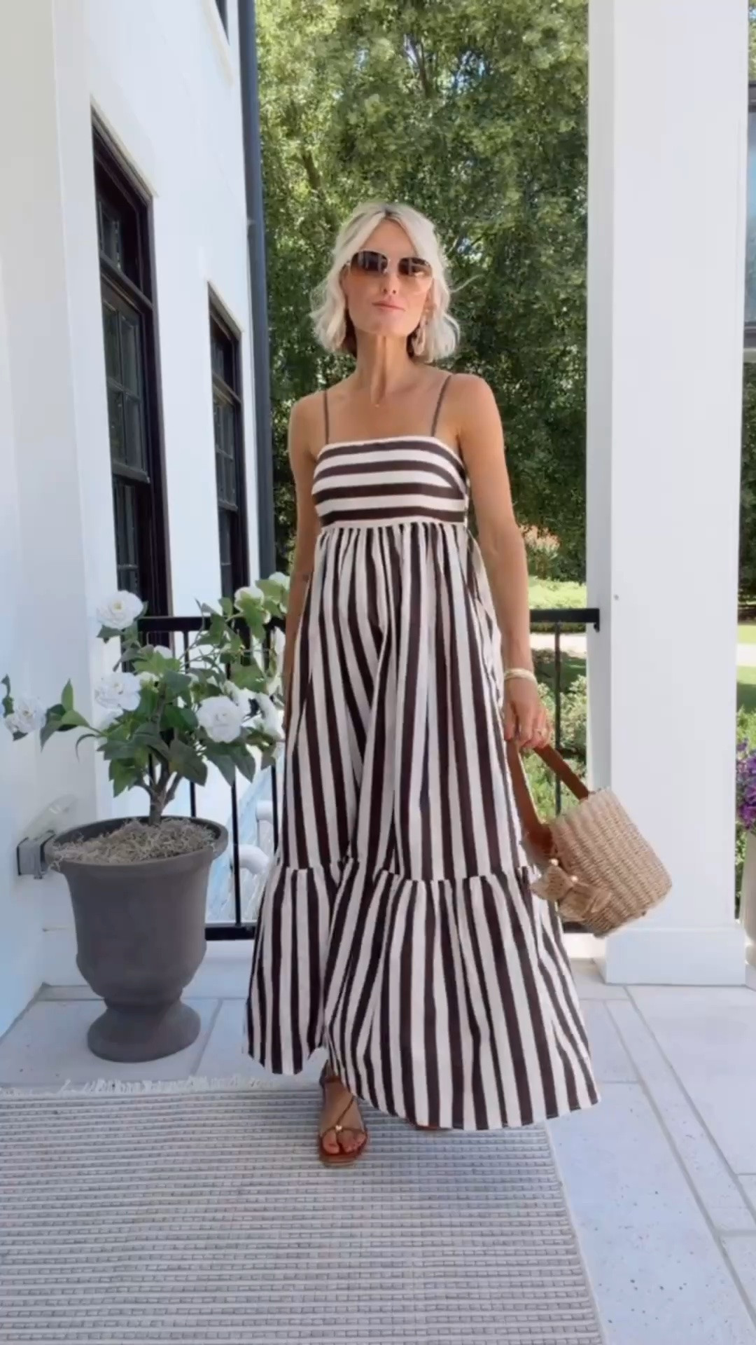 This dress is a 10/10! A brown striped dress is something that’ll never go out of style, and this one will layer so well going into fall and on its own during summer! Wearing XS

Loverly grey, brown striped maxi dress, babydoll style maxi, women’s affordable fashion, women’s capsule dress, versatile dresses for her

#LTKSeasonal