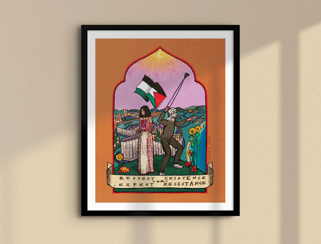 Respect Existence Art Print | Free Palestine Art - Etsy | Etsy (US)