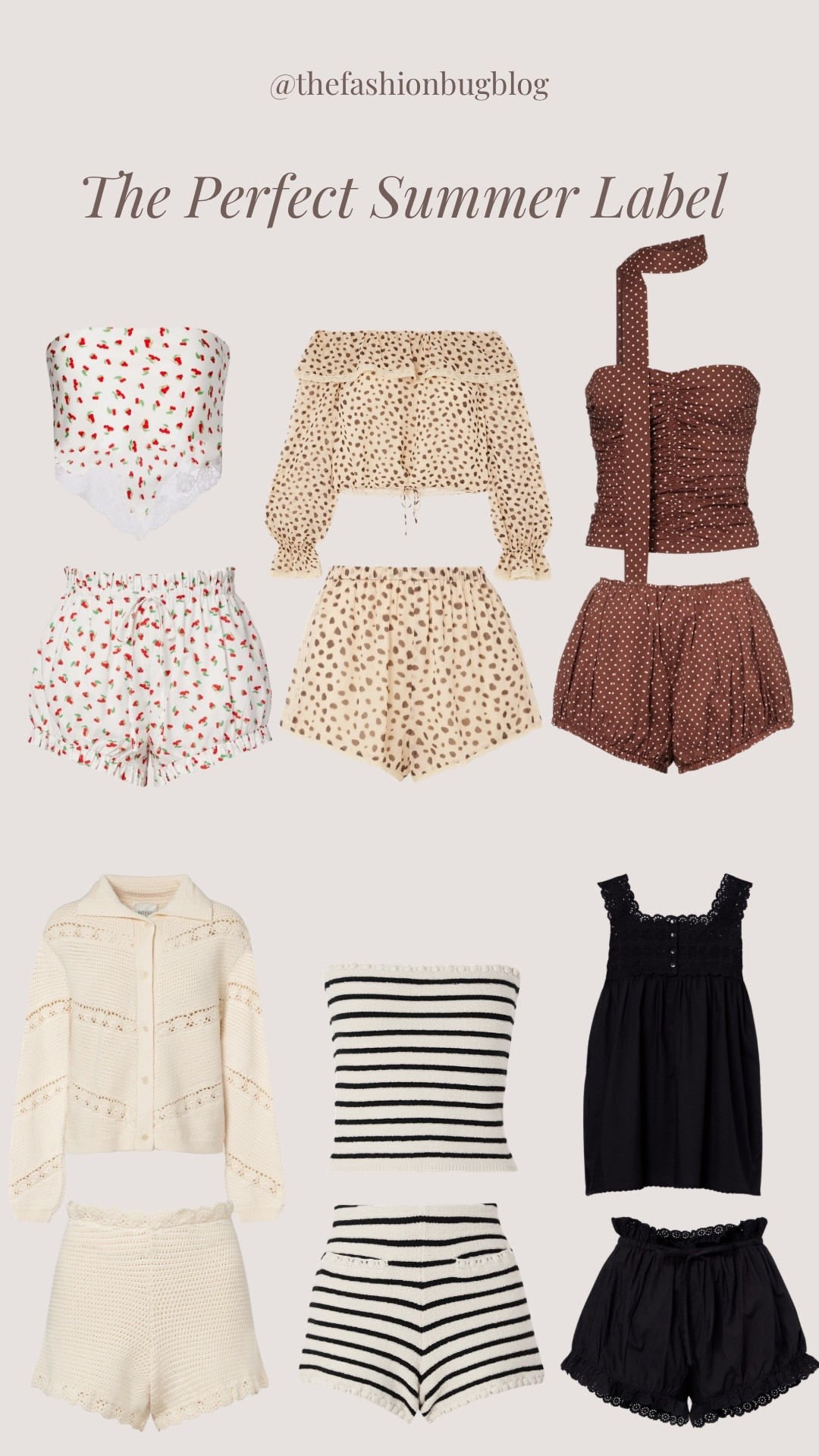 Posse summer label cool girl matching sets co-ord 