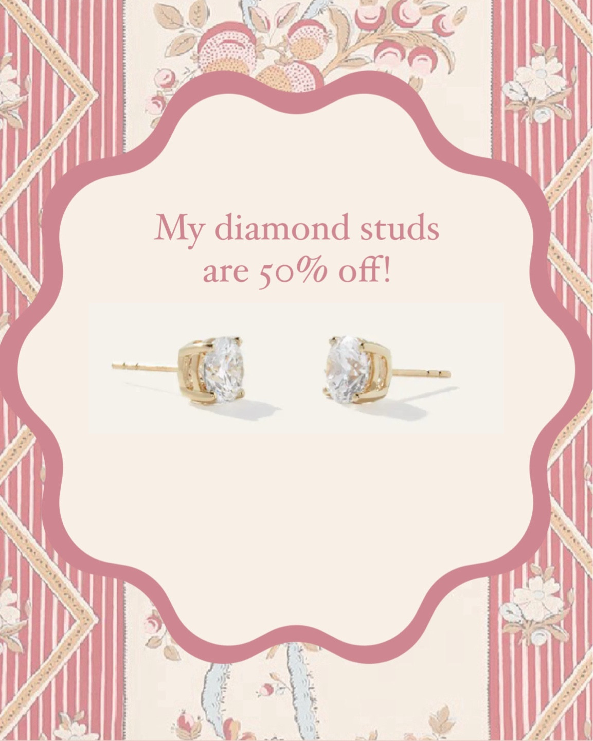 Gifts for HER! My diamond studs are 50% off today!!!!!! They’re stunning in person! Come see them on my feed! 