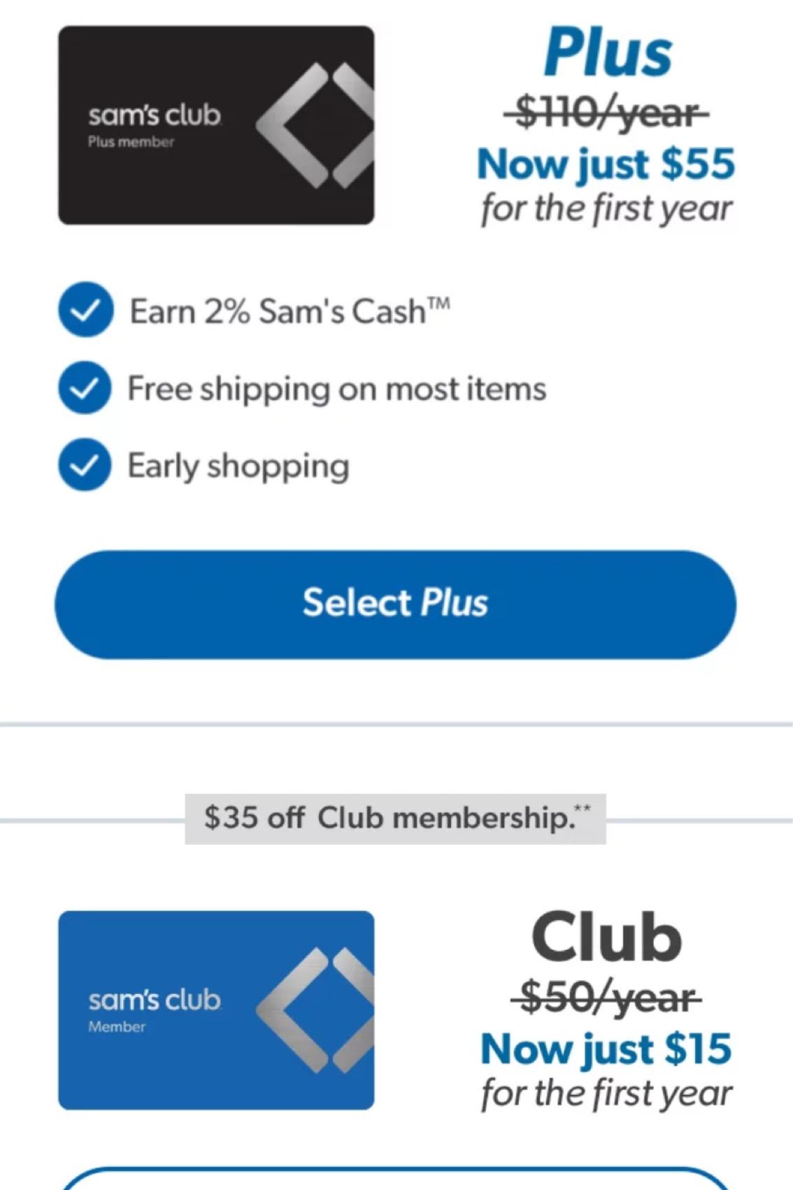 Join Sam’s Club for $25 or become plus member for $70! 

#LTKsalealert #LTKSeasonal #LTKfindsunder100