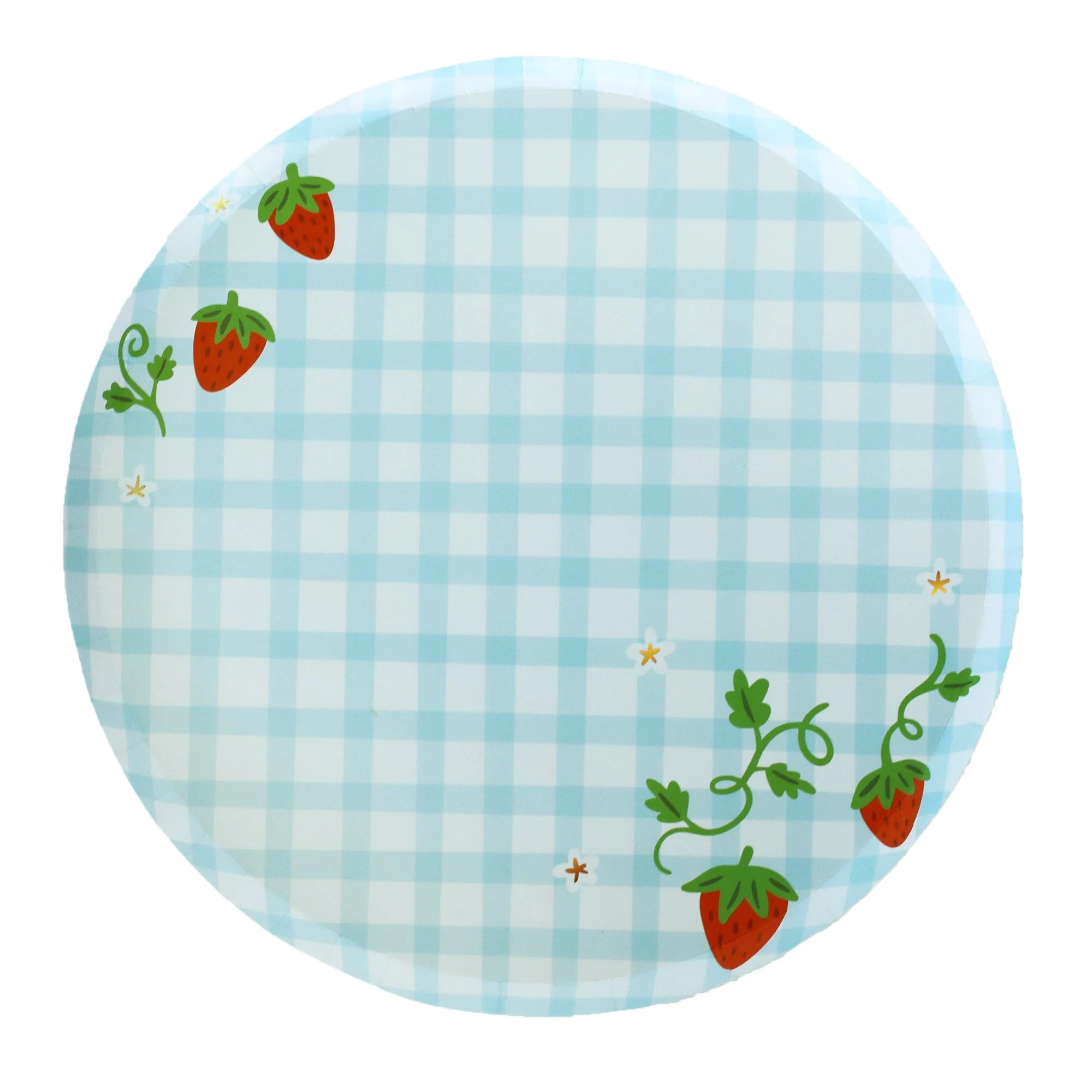 Strawberry Picnic Gingham Print Large Plates | Shop Sweet Lulu