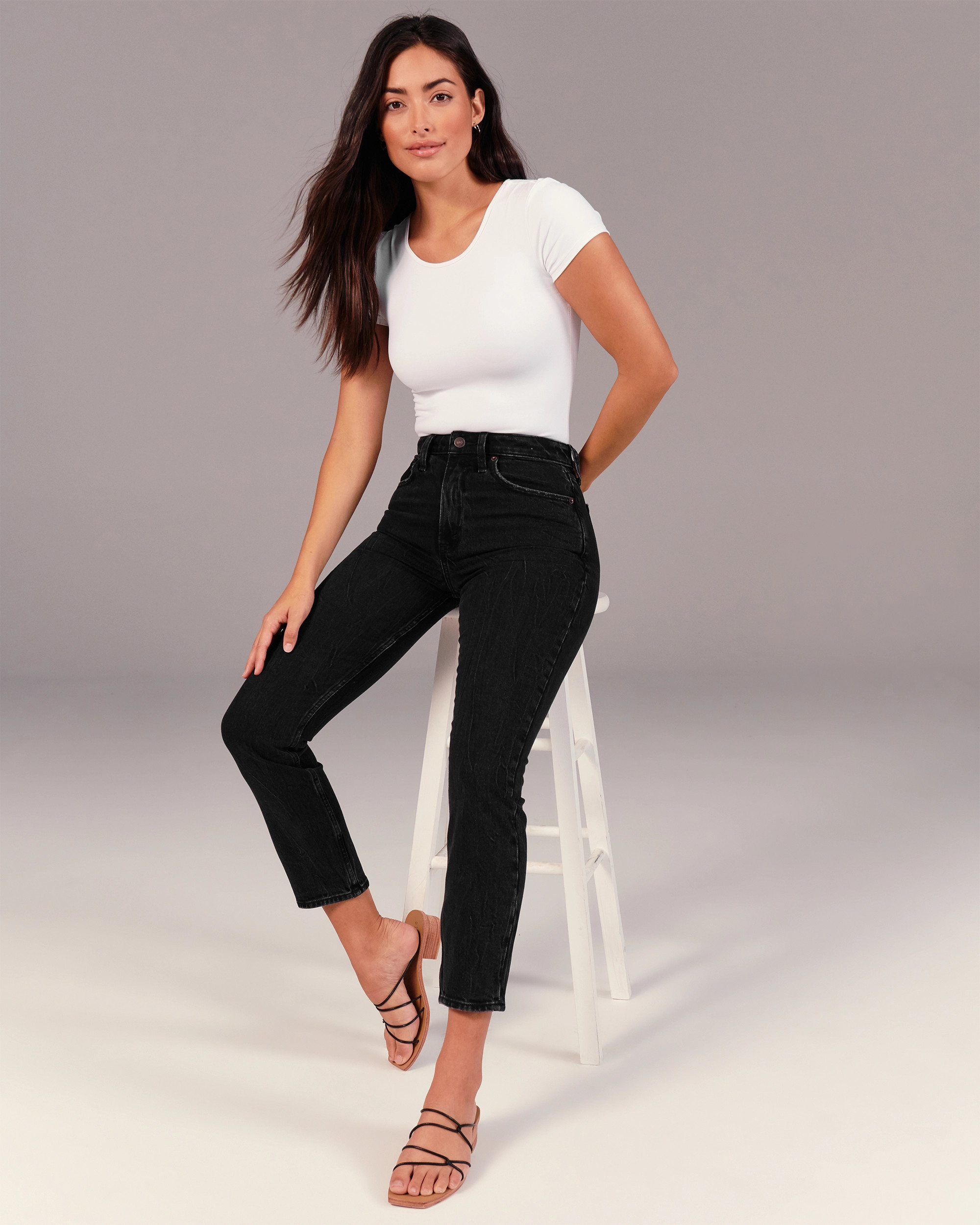 Curve Love High Rise Mom Jeans | Abercrombie & Fitch (US)