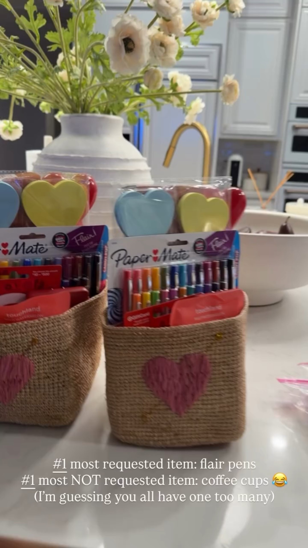 #1 most requested item: flair pens
#1 most NOT requested item: coffee cups 😂 (I’m guessing you all have one too many)