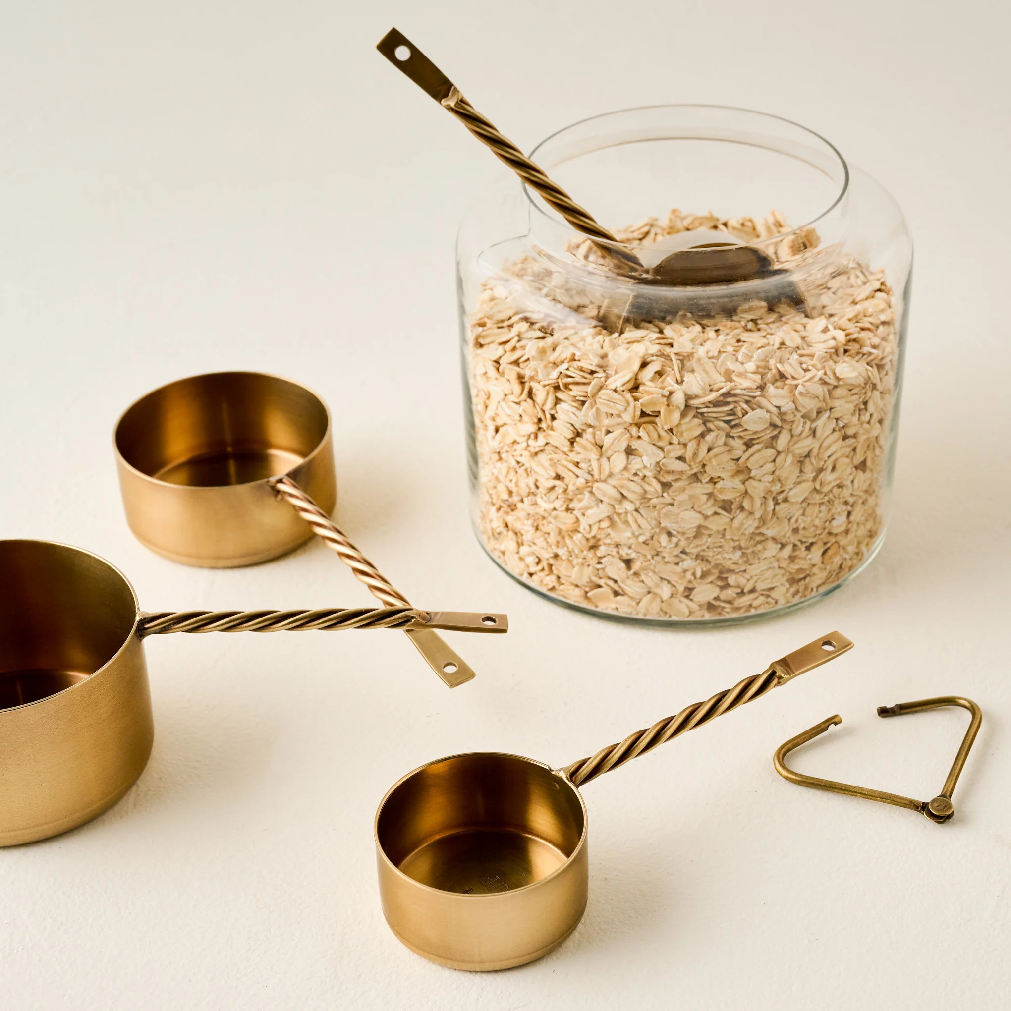 Antique Brass Twisted Measuring Cups | Magnolia