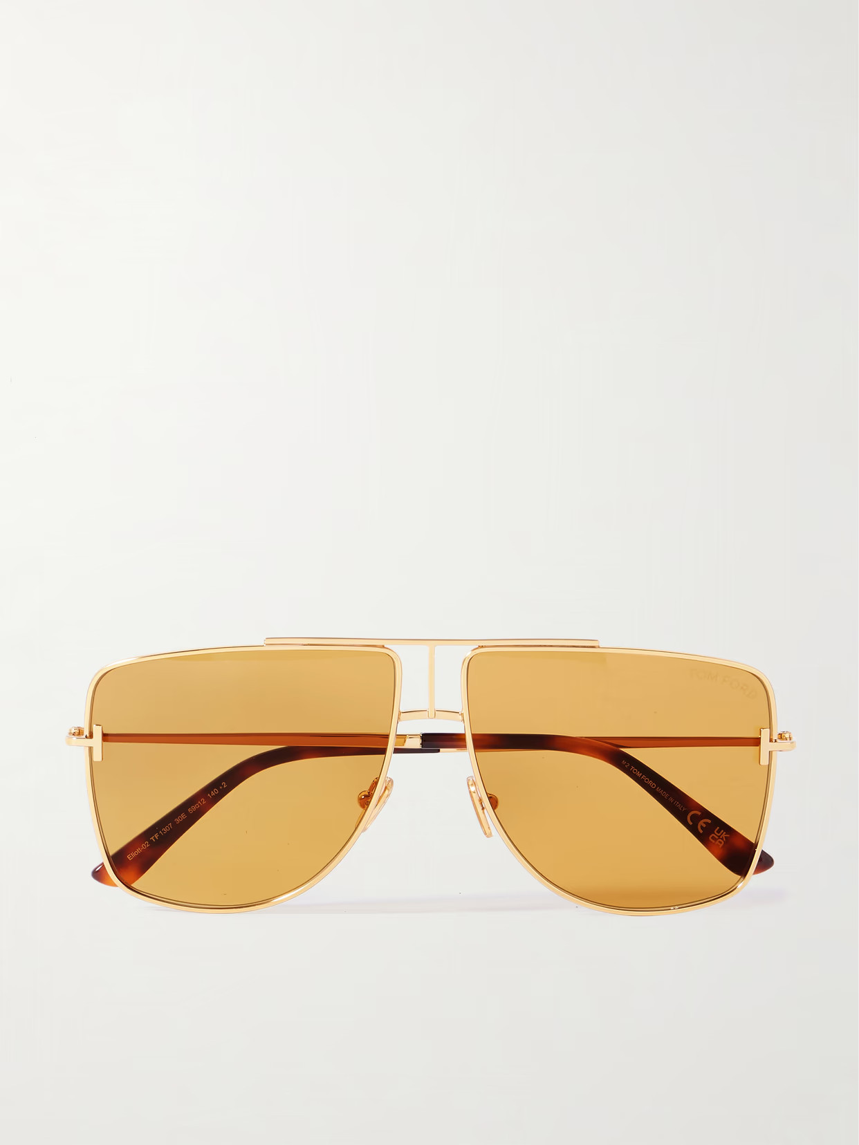 TOM FORD - Eliott Aviator-style Gold-tone Sunglasses - One size | NET-A-PORTER (US)