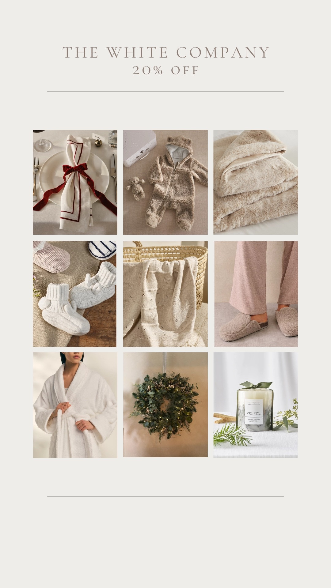 White Company have 20% off this Black Friday 🖤 I love their baby bits and Christmas decorations, but they also do the cosiest slippers and loungewear 

#LTKCyberWeek #LTKwinter #LTKbaby
