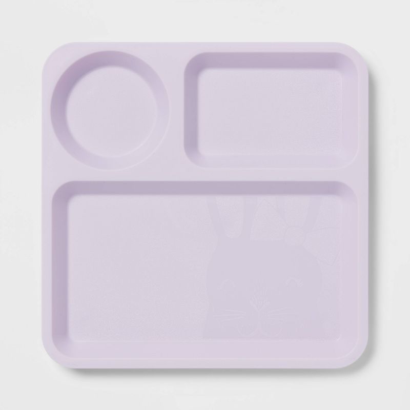 10" Plastic Kids' Square Divided Plate - Pillowfort™ | Target