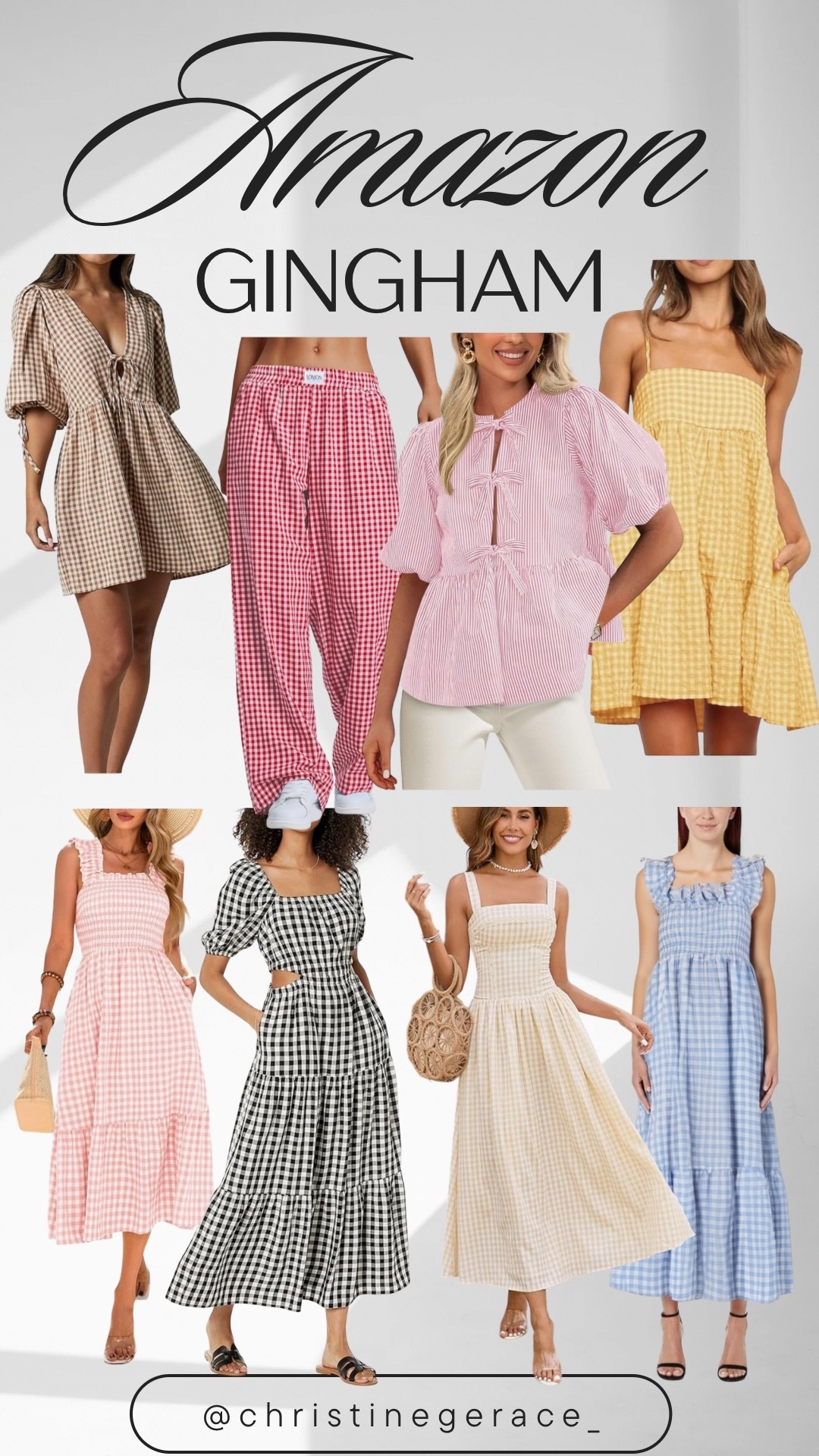 Amazon gingham print styles I’m loving !! All super affordable. 

#summerdress #gingham #mididress #weddingguest #dress #maxidress #christinegerace 

@christinegerace_

#LTKFindsUnder100 #LTKStyleTip #LTKFindsUnder50