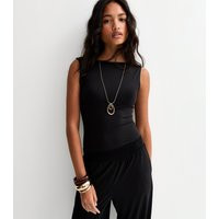 Women's Black Jersey Scoop Back Sleeveless Bodysuit New Look | New Look (UK)
