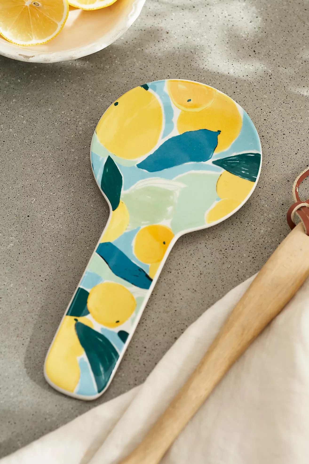 Citrus Grove Stoneware Spoon Rest | Anthropologie (US)