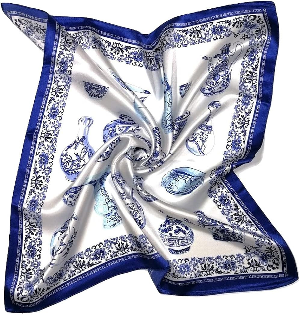 Shanlin Unisex 100% Mulberry Silk Square Scarf in Gift Box (21”x21”) | Amazon (US)