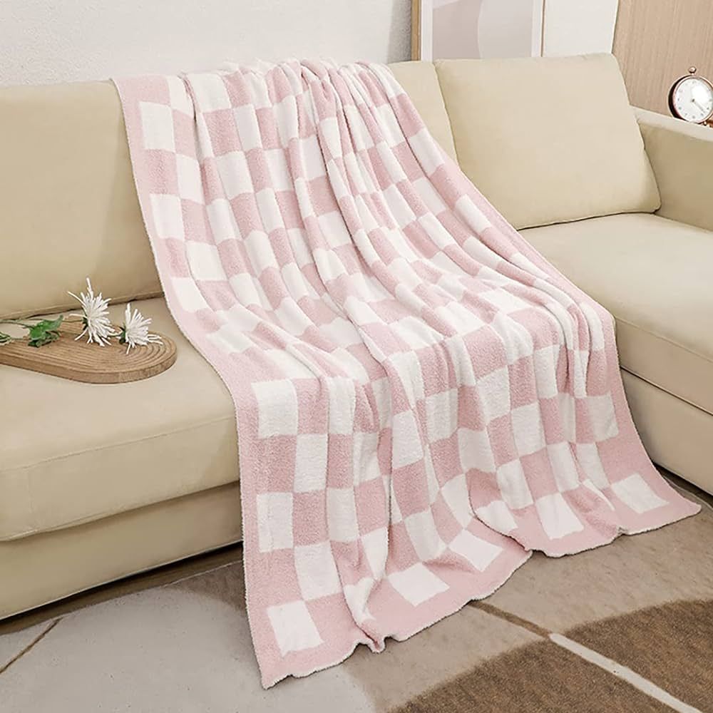DOOWELL Checkered Blanket Throw Soft Knit Blanket with Checkerboard Grid Pattern for Couch Sofa B... | Amazon (US)
