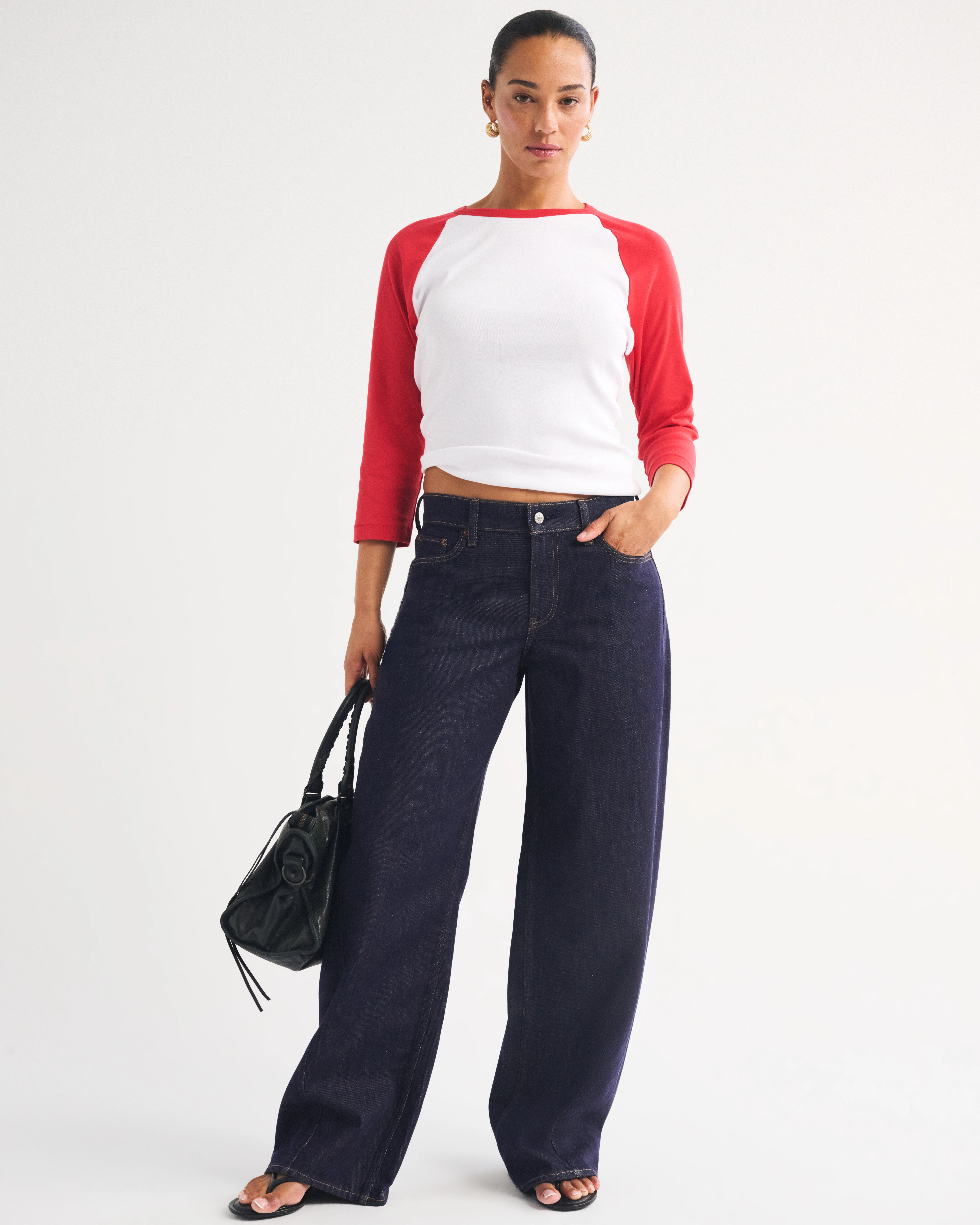 Curve Love Low Rise Ultra Loose Jean | Abercrombie & Fitch (US)