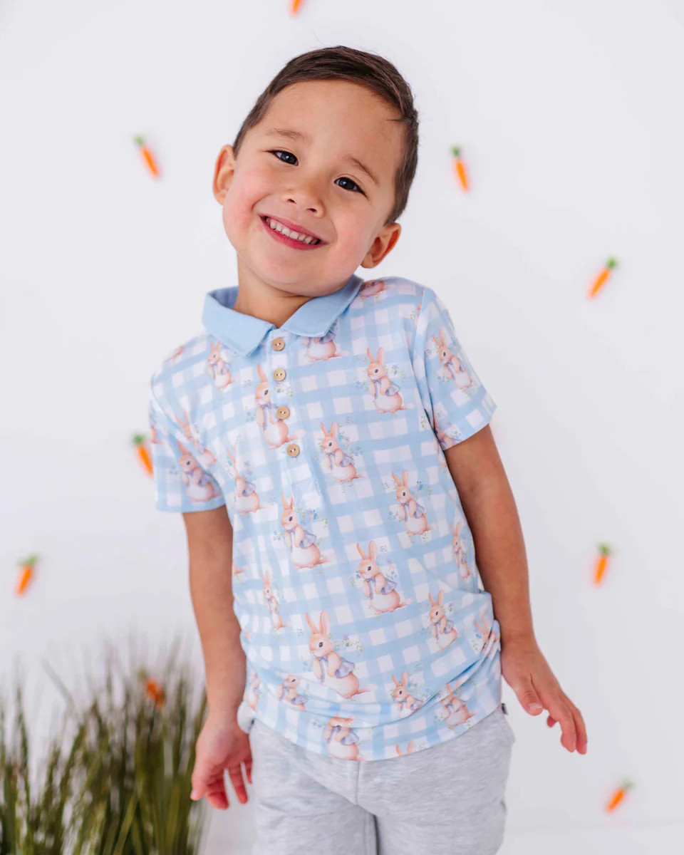 Cottontail Cutie Boy's Polo | Bums & Roses