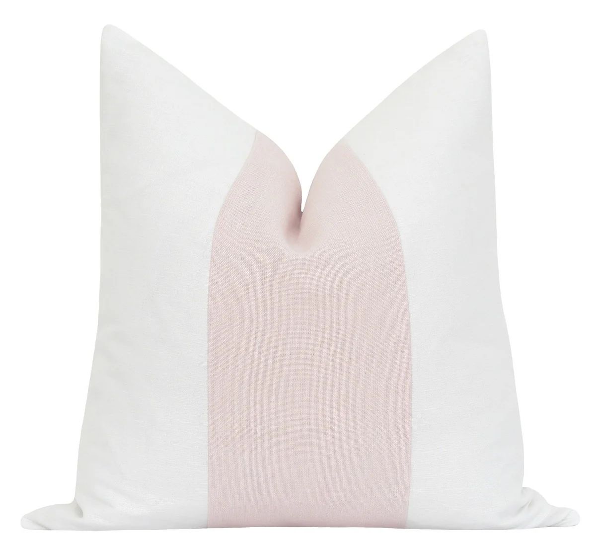 Solid Blossom Pink Linen Pillow | Land of Pillows