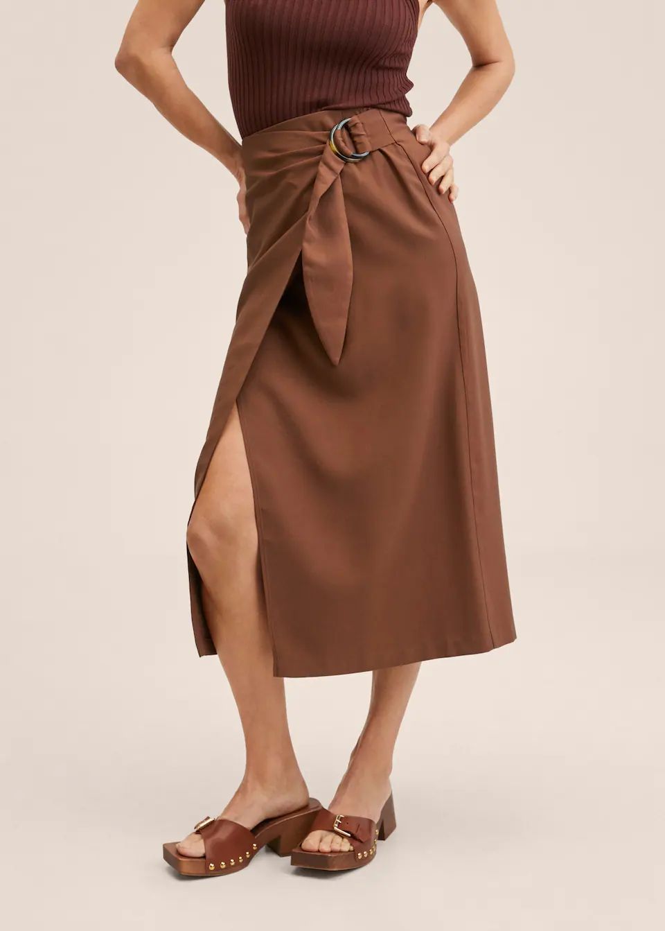 Buckle wrap skirt | MANGO (US)