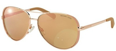 Michael Kors Chelsea MK 5004 1017R1 Gold Taupe Aviator Sunglasses Gold Mirror 725125941938| eBay | eBay US