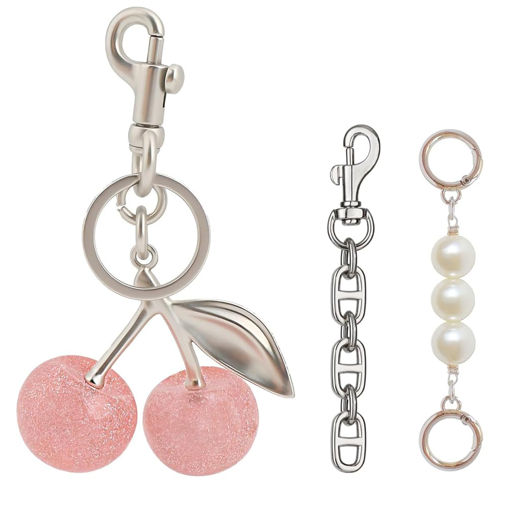 Cherry Keychain cherry Bag Charm Keychain Accessories Gifts for Women Purse Bag Charms Extender C... | Amazon (US)