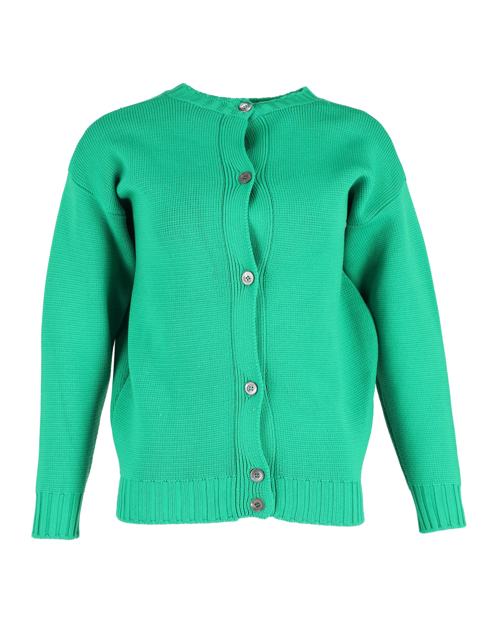 Marni Button-Front Cardigan in Green Viscose | Shop Simon