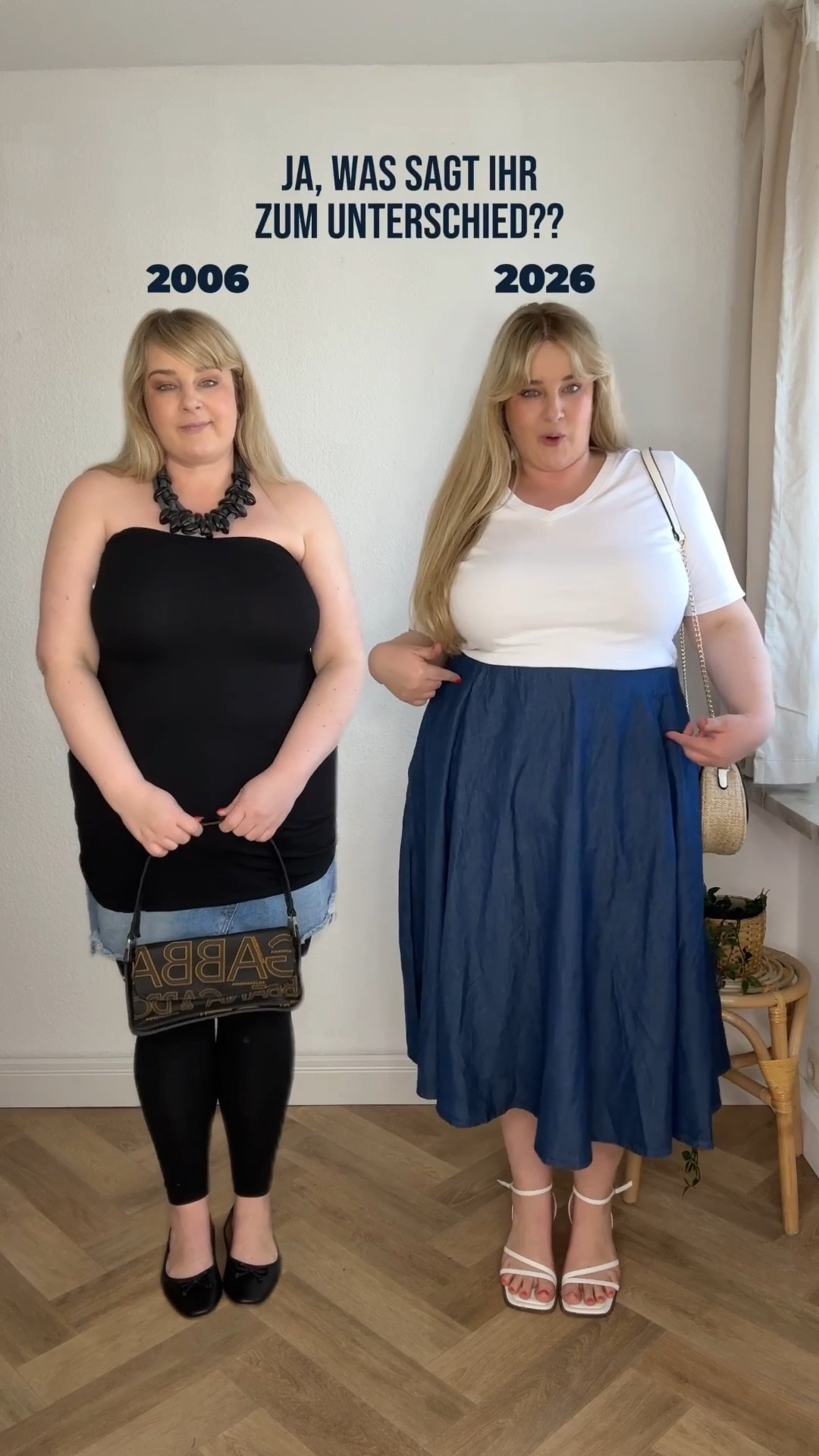 2006 vs 2026

20 % sparen bei Bon Prix mit dem Code: 4YOU ab 5 Teile im Warenkorb 
(Gültigkeit: bis einschl. 03.05.2026)

#plussizefashion #jeansrock #rock #denim 

#LTKsummer #LTKdeutschland #LTKplussize