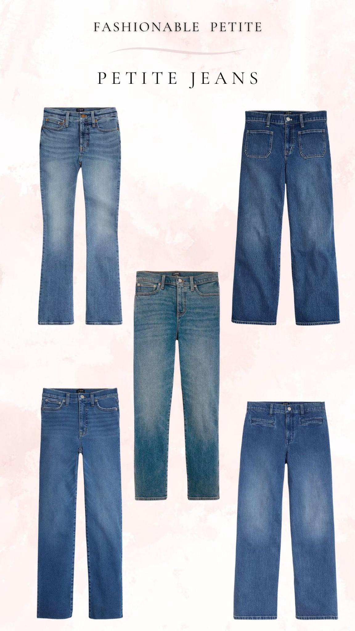 Petite jeans for fall! Loving wide leg jeans and cropped jeans for fall.

Fall outfit. Petite outfit. Petite jeans. Fall outfits. Women’s jeans. Wide leg jeans. Straight leg jeans. 

#LTKFindsUnder100 #LTKSaleAlert