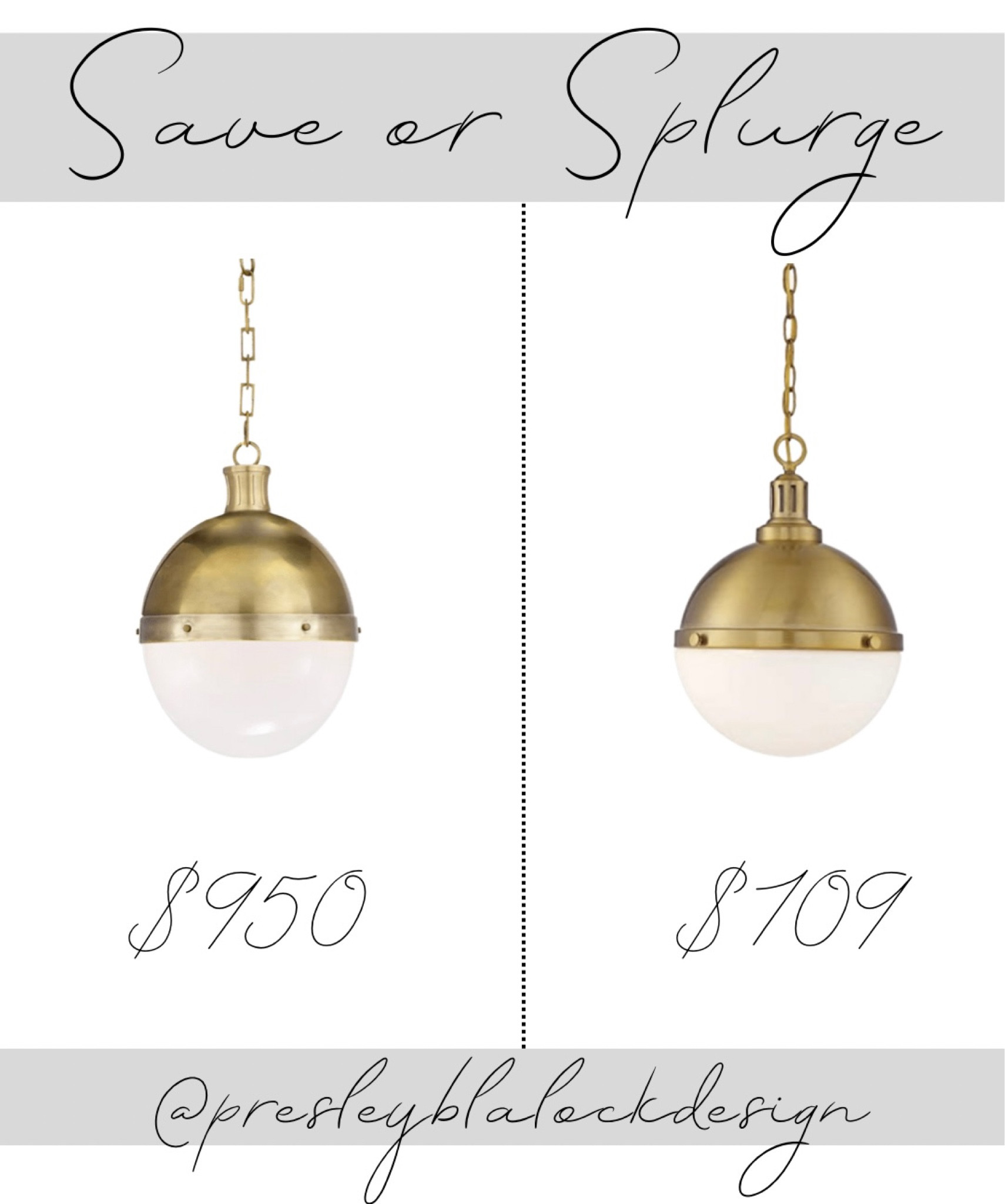 Save or Splurge / Save vs Splurge / Pendant Light / Designer Dupe / Kitchen Lighting / White and Gold Light / Get the look for less / Look for less / McGee and co / amazon finds / amazon dupes / amazon home / Round light / Brass Pendant light / white and gold / home decor / home finds / designer favorites / home favorites/ ceiling lighting 

#LTKFind #LTKhome #LTKsalealert
