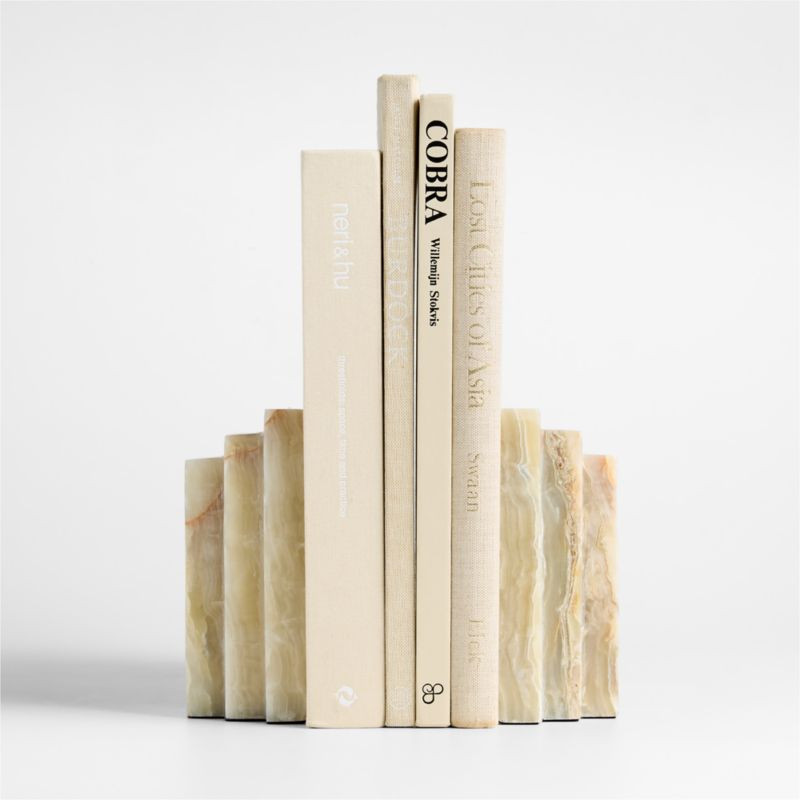 Oia Green Onyx Bookends, Set of 2 + Reviews | Crate & Barrel | Crate & Barrel