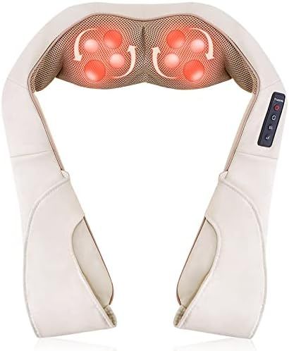 Amazon.com: Shiatsu Neck Shoulder Back Massager with Heat - Electric Deep Tissue 3D Kneading Mass... | Amazon (US)