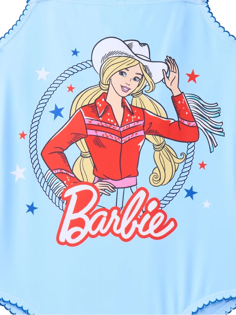 Rodeo Barbie Girls One Piece Swimsuit, Sizes 4-12 | Walmart (US)