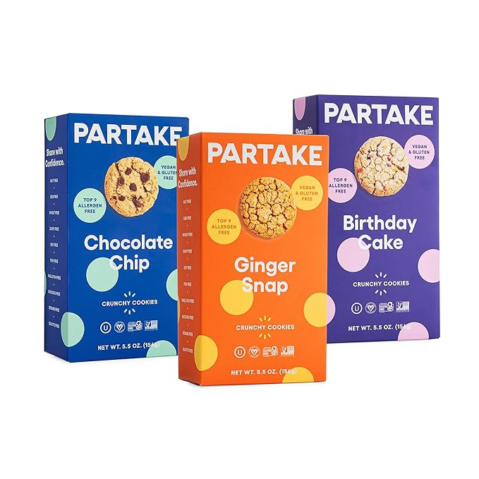 Partake Foods Crunchy Vegan Cookies – Delicious Cookies Variety Pack | Gluten-free, Non-GMO, Al... | Amazon (US)