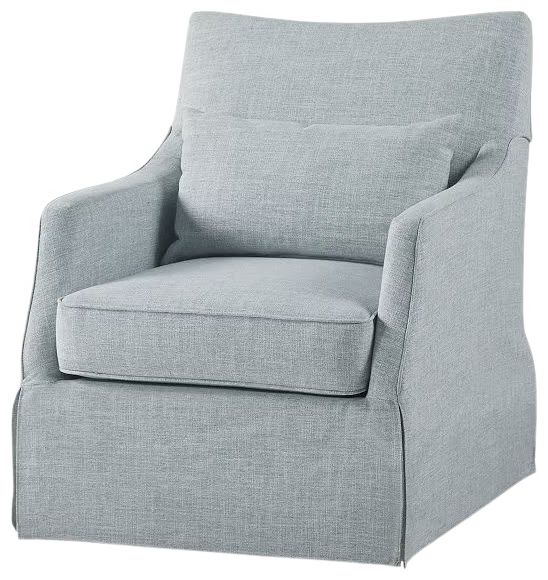 Martha Stewart London Upholstered Skirted Swivel Accent Chair | Kohl's