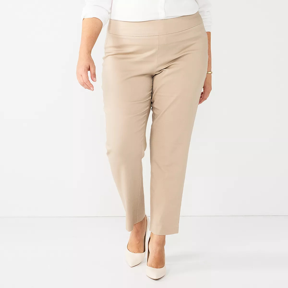 Plus Size Croft & Barrow® Effortless Stretch Pull-On Pants | Kohl's