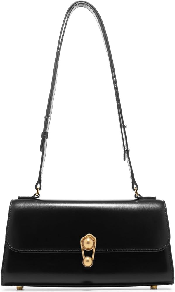Small Purse Leather Bags For Women: Black Shoulder Handbags Crossbody Bag - Chic Everyday Adjusta... | Amazon (US)