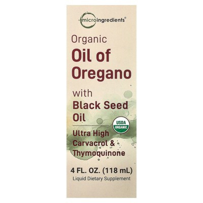 Micro Ingredients Organic Oil of Oregano With Black Seed Oil, 4 fl oz (118 ml) | Target