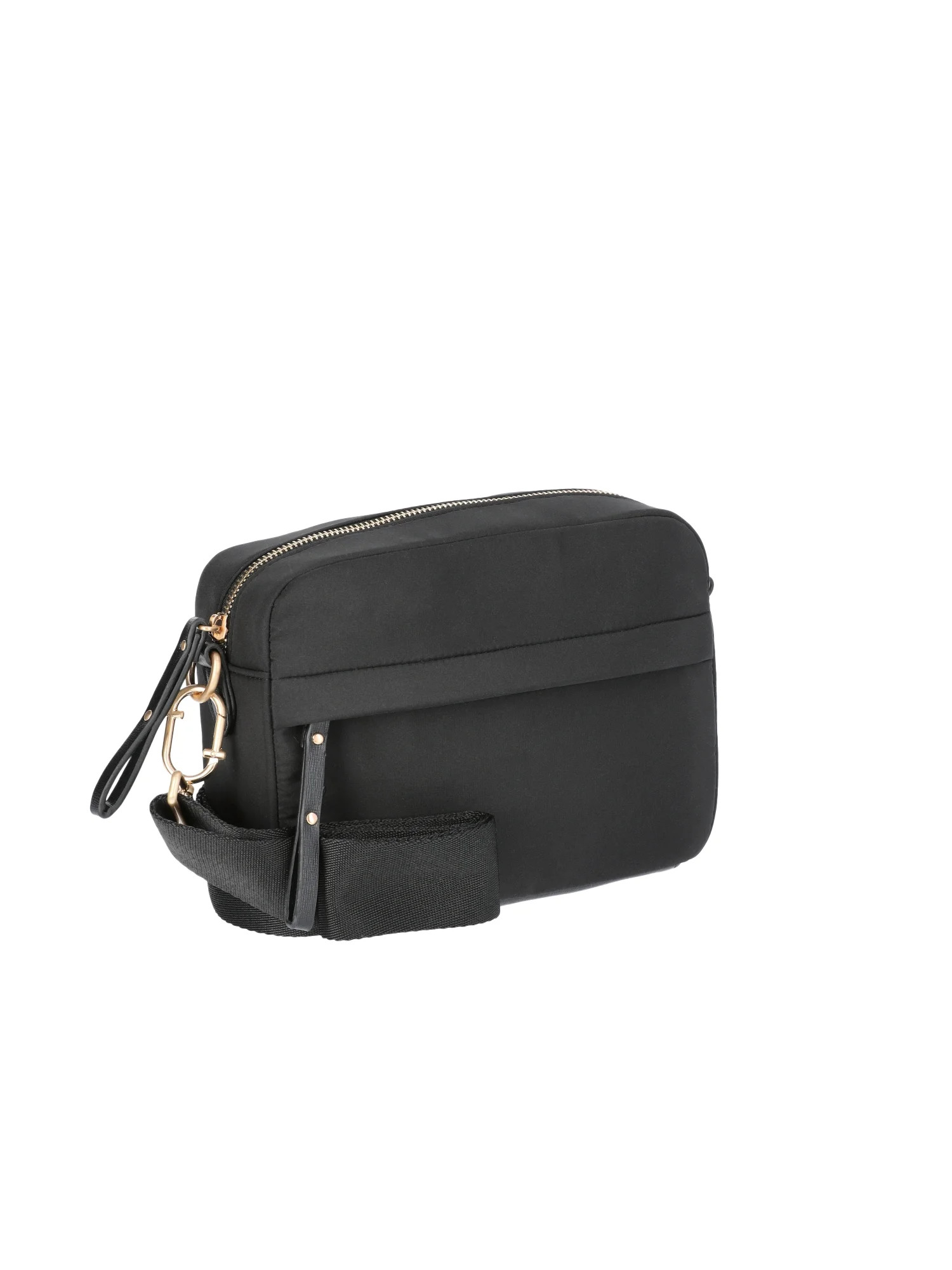 Time and Tru  Women’s Nylon Pearl Camera Crossbody Bag, Black | Walmart (US)