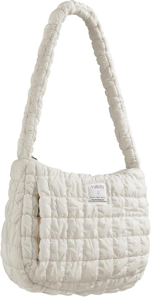 Puffer Tote Bag for Women Lightweight Quilted Padding Shoulder Bag Adjustble Shoulder Strap for C... | Amazon (US)