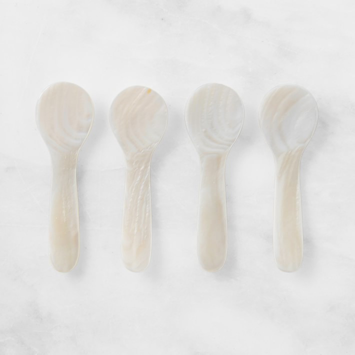 Caviar Shell Spoons, Set of 4 | Williams-Sonoma