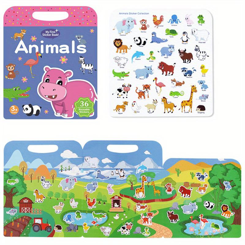 Reusable Sticker Book Washable Stickers Toddlers Christmas - Temu | Temu Affiliate Program