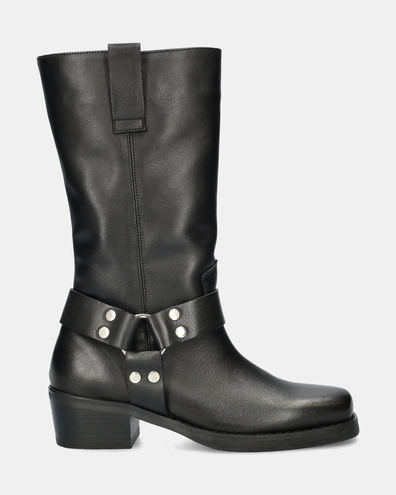 Nelson - Bikerboots voor dames - Zwart | Nelson Schoenen NL