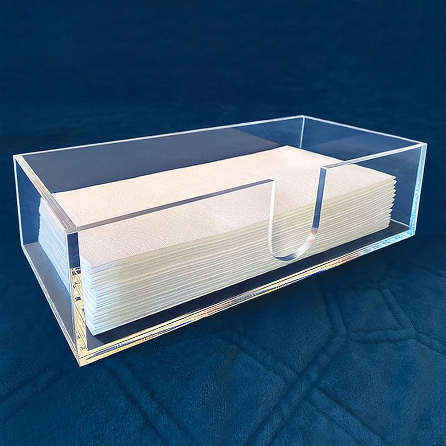 Sicily Acrylic Napkin Holder (5mm) Multifold Paper Towel Dispenser (9.87\u201dW x 4.75\u201dD x 2... | Amazon (US)