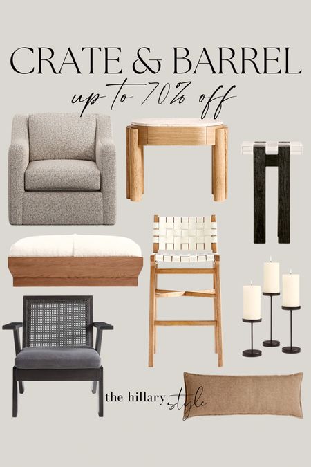 Crate & Barrel is having a sale up to 70% Off! 

Crate & Barrel, Sale, Cane Furniture, Contemporary Home, Candleholders, Modern Home, Organic Modern, MCM, Barstools, Accent Chair, Pillow, Side Table, Bouclé Furniture, Modern Home Decor, On Sale, Furniture Sale, Home Decor Sale, On Sale One, Sale Alert

#LTKsalealert #LTKSale #LTKhome