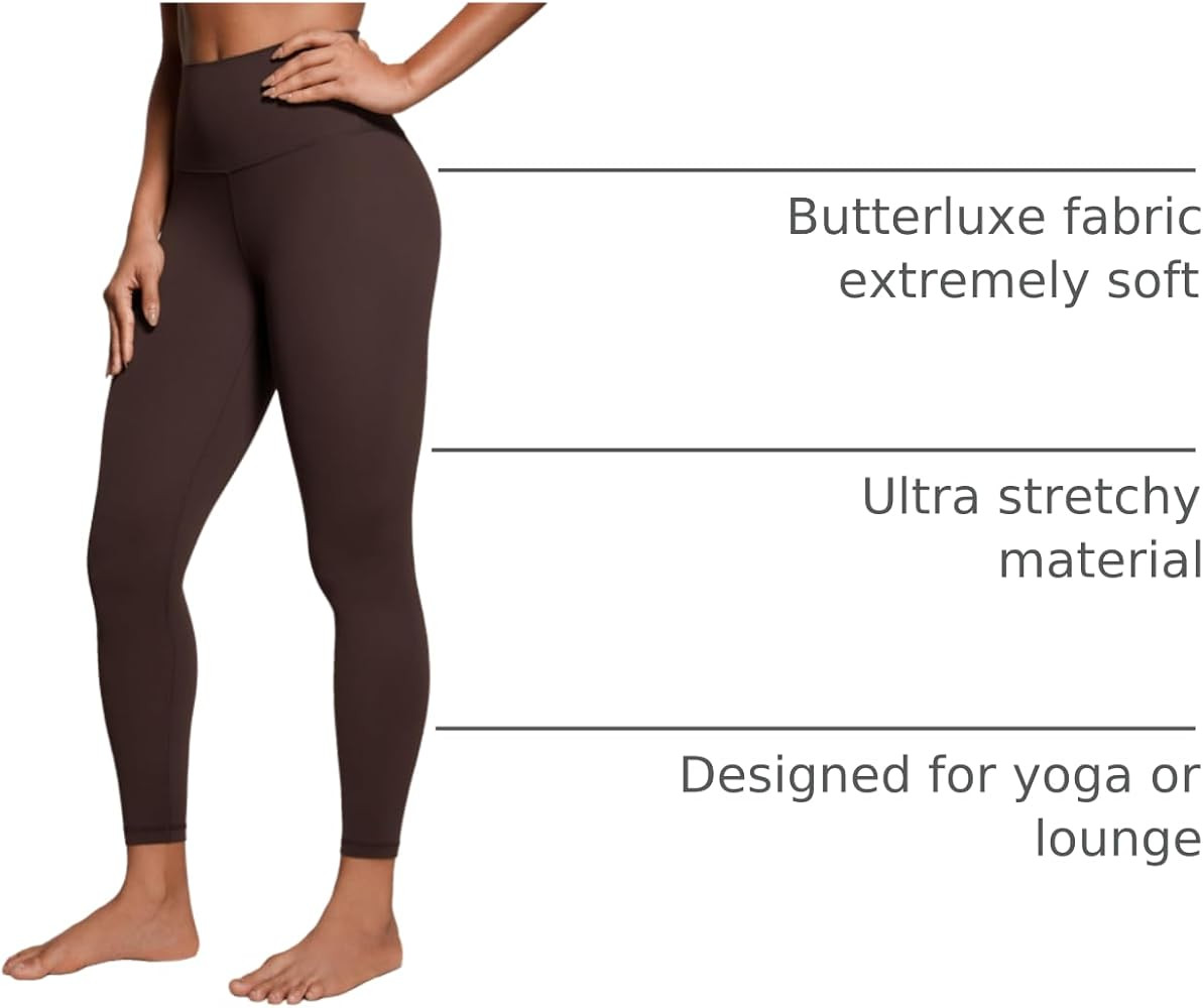 CRZ YOGA Butterluxe Yoga Leggings 25" - High Waisted Buttery Soft Womens Workout Lounge Pants | Amazon (US)