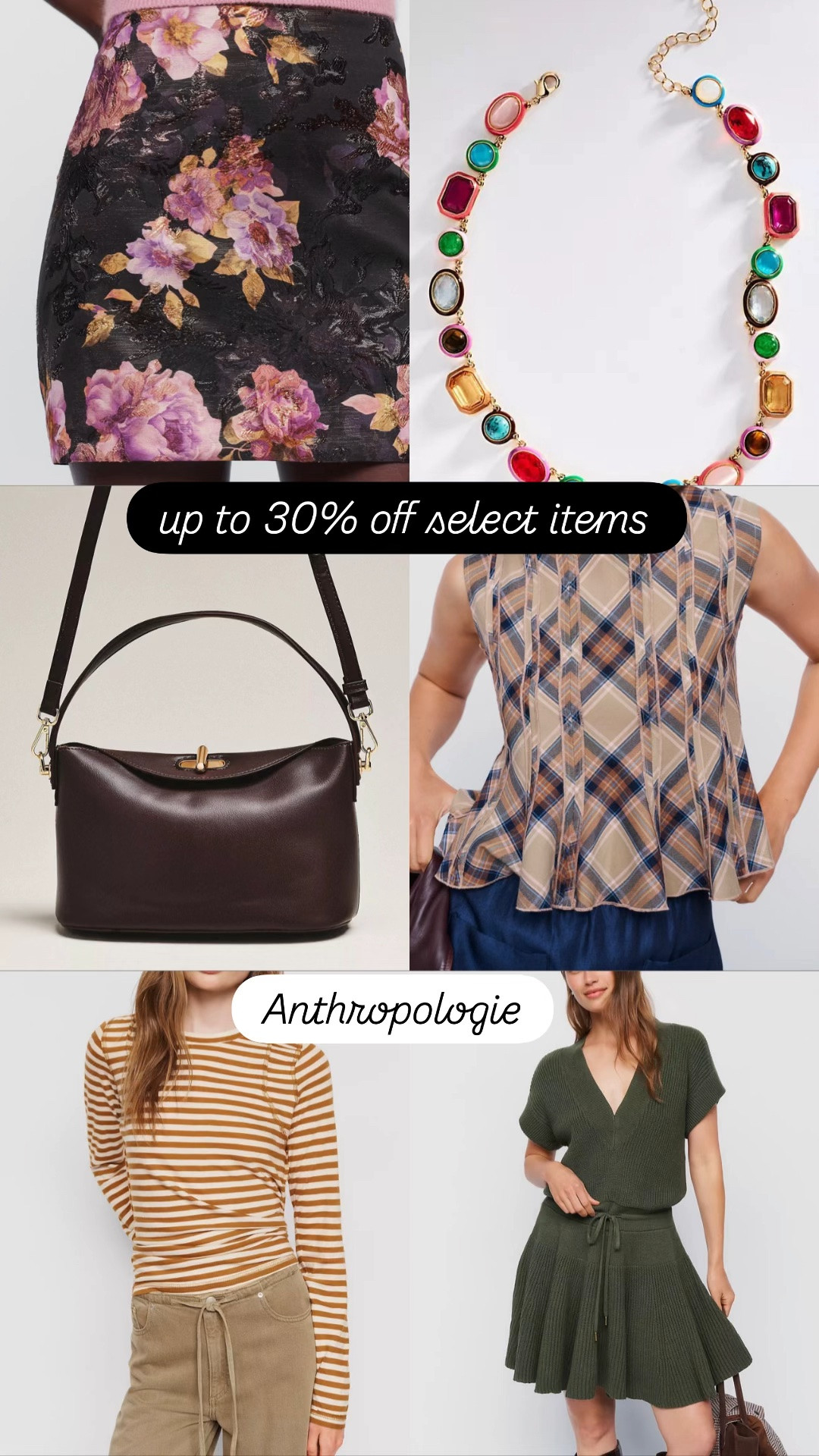 Up to 30% off select items at Anthropologie