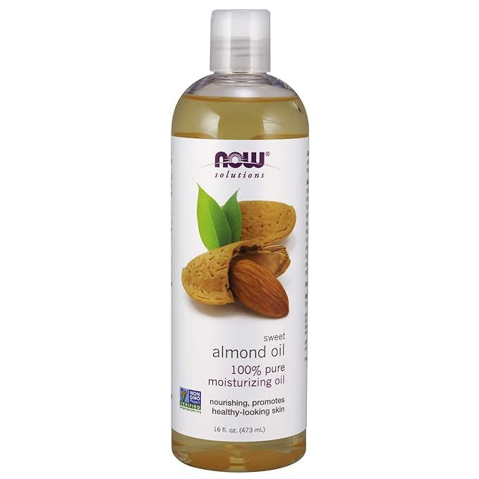 NOW Solutions, Sweet Almond Oil, 100% Pure Moisturizing Oil, Promotes Healthy-Looking Skin, 16 Fl... | Amazon (US)