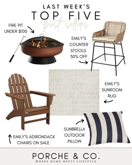 Best sellers, weekly top sellers, outdoor furniture finds, outdoor decor, counter stools, fire pit, Adirondack chairs

#LTKHome #LTKSeasonal #LTKSaleAlert