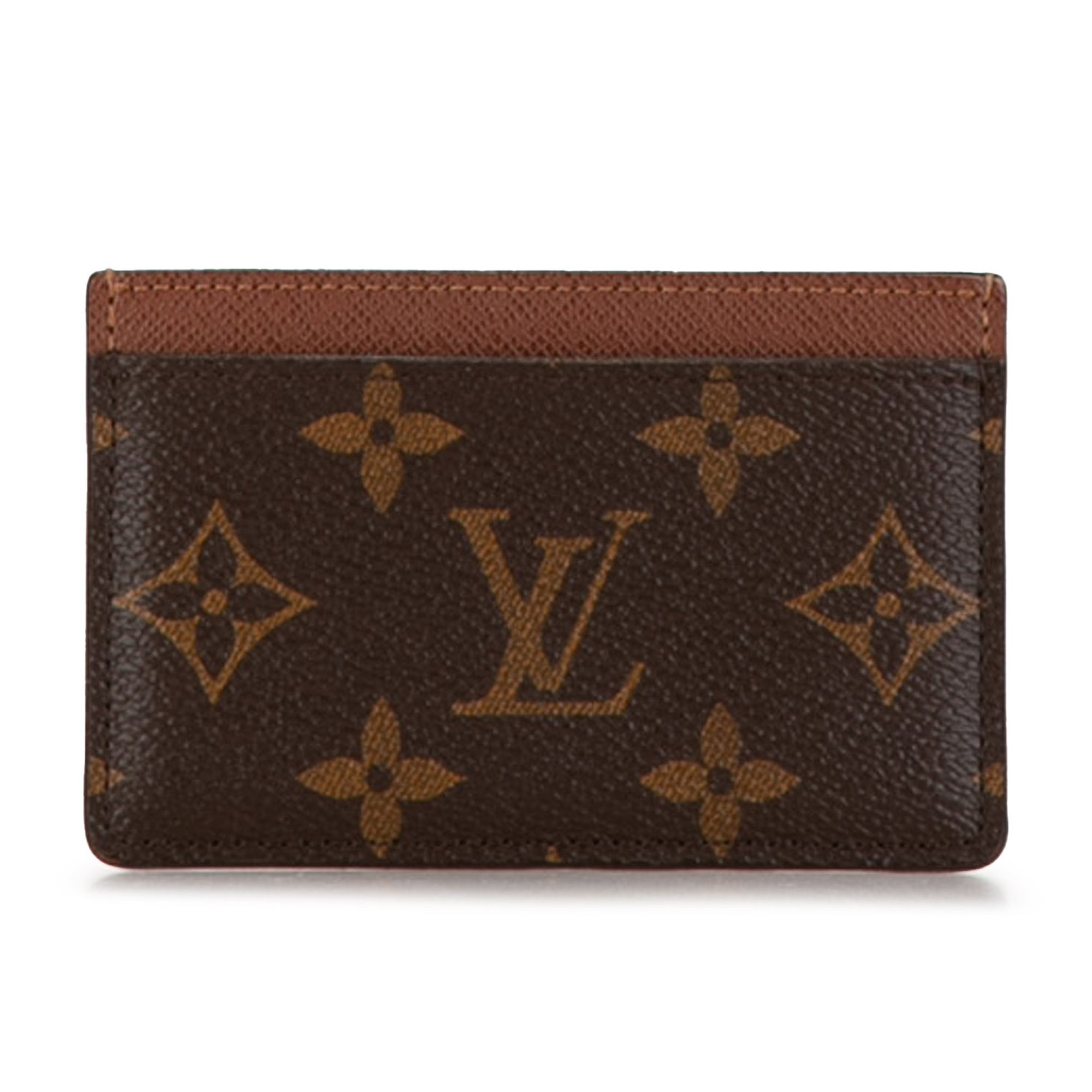 Pre-Owned Authenticated Louis Vuitton Monogram Card Holder Canvas Brown Unisex (Good) | Walmart (US)