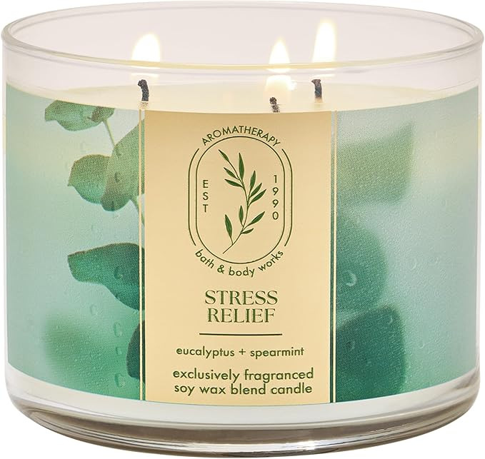 Bath & Body Works Eucalyptus Spearmint 3-Wick Candle - Scented Candle for At-Home Use - Long-Last... | Amazon (US)